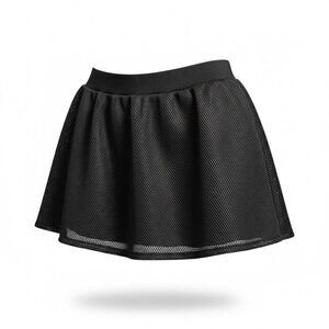 Alexander McQueen Black Mesh Scuba Skirt